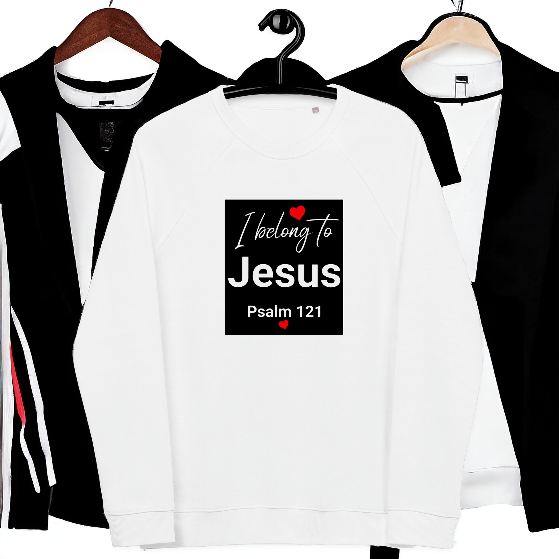 Belong to Jesus Women's organic raglan sweatshirt