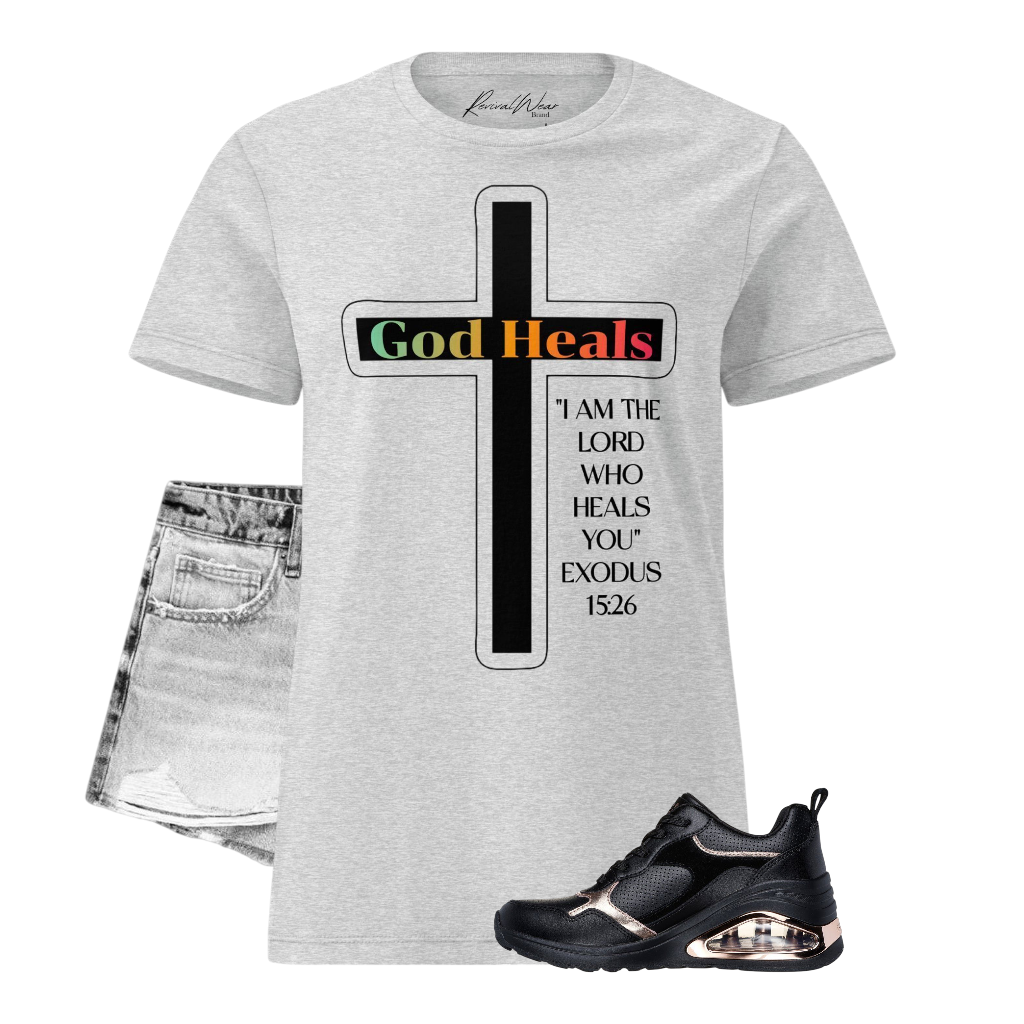 God Heals Women’s basic softstyle t-shirt