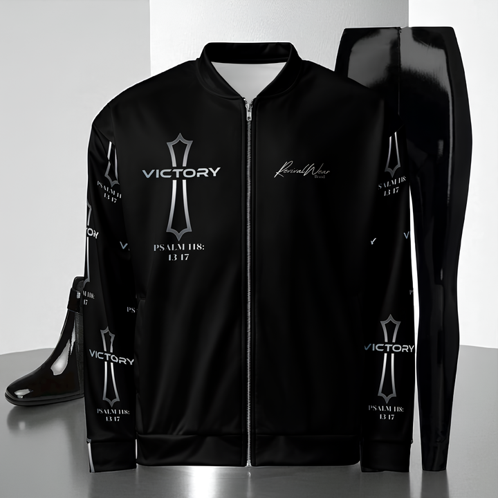 Victory in Jesus Women's Bomber Jacket | Christian Clothing Brand | Faith-Based Jacket | Jesus Apparel | Christian Streetwear | Inspirational Christian Gift for Women