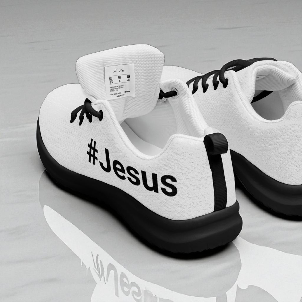 #Jesus white and black Women’s athletic shoes