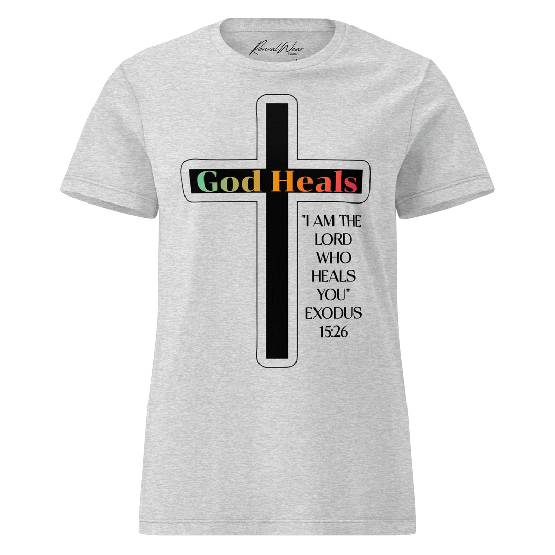 God Heals Women’s basic softstyle t-shirt