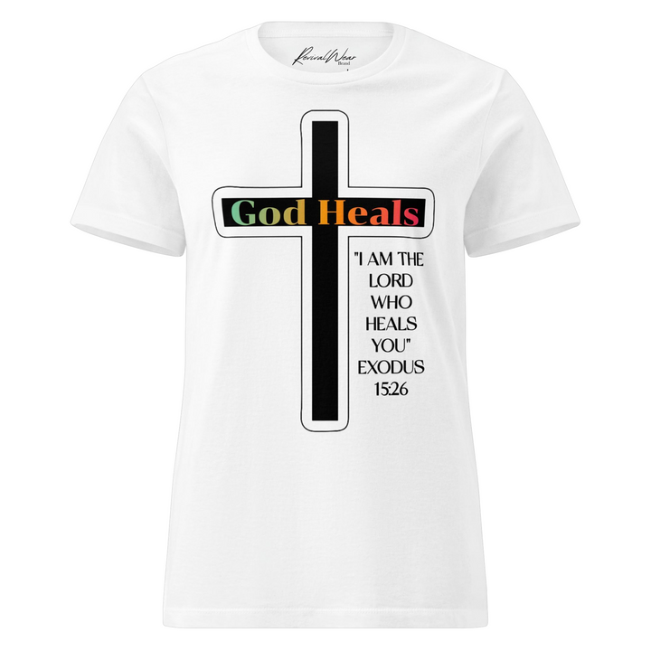 God Heals Women’s basic softstyle t-shirt