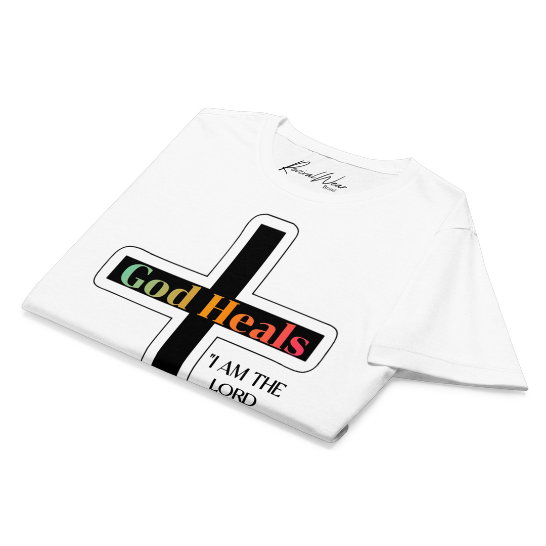 God Heals Women’s basic softstyle t-shirt