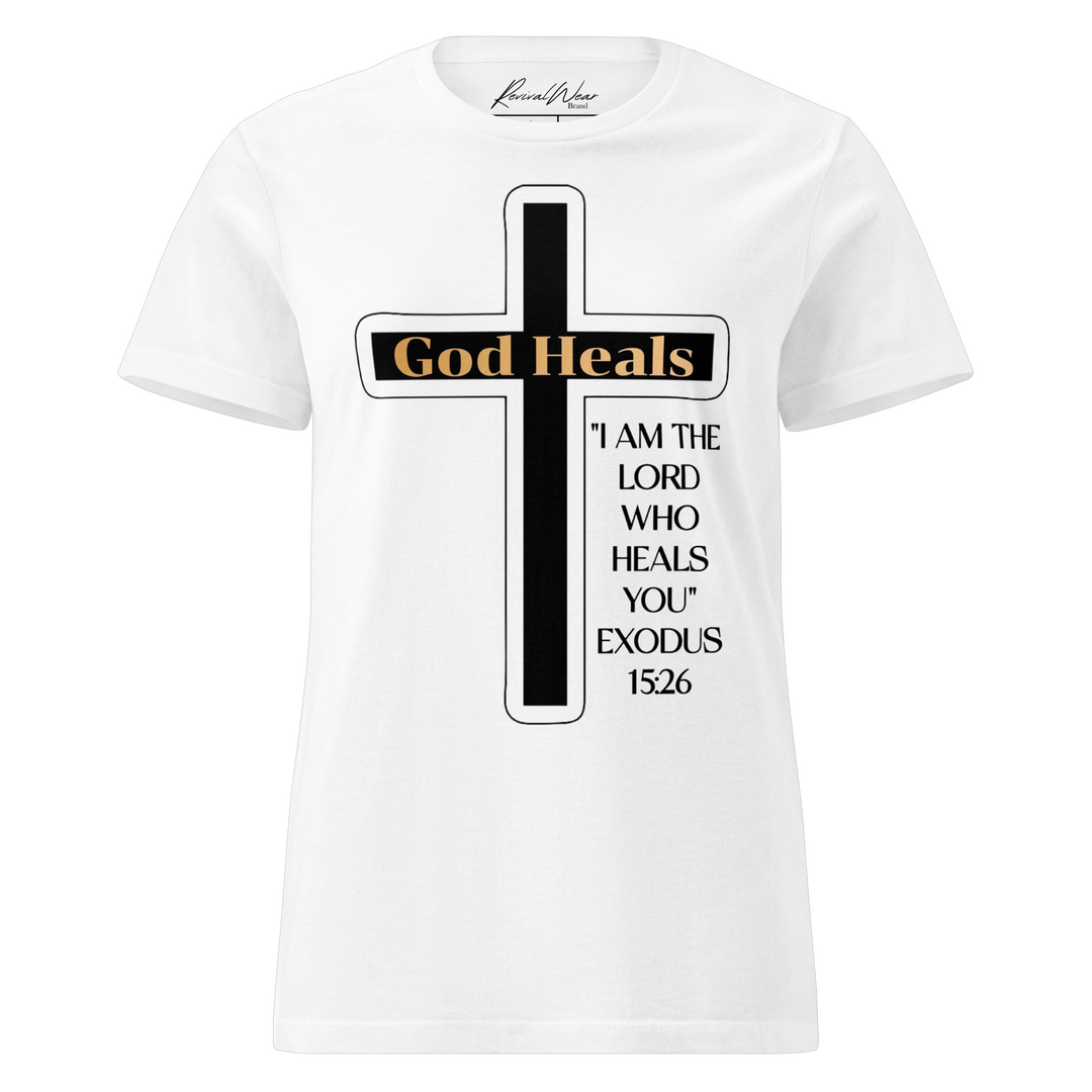 God Heals Exodus 15:26 Women’s Revival Fashion t-shirt