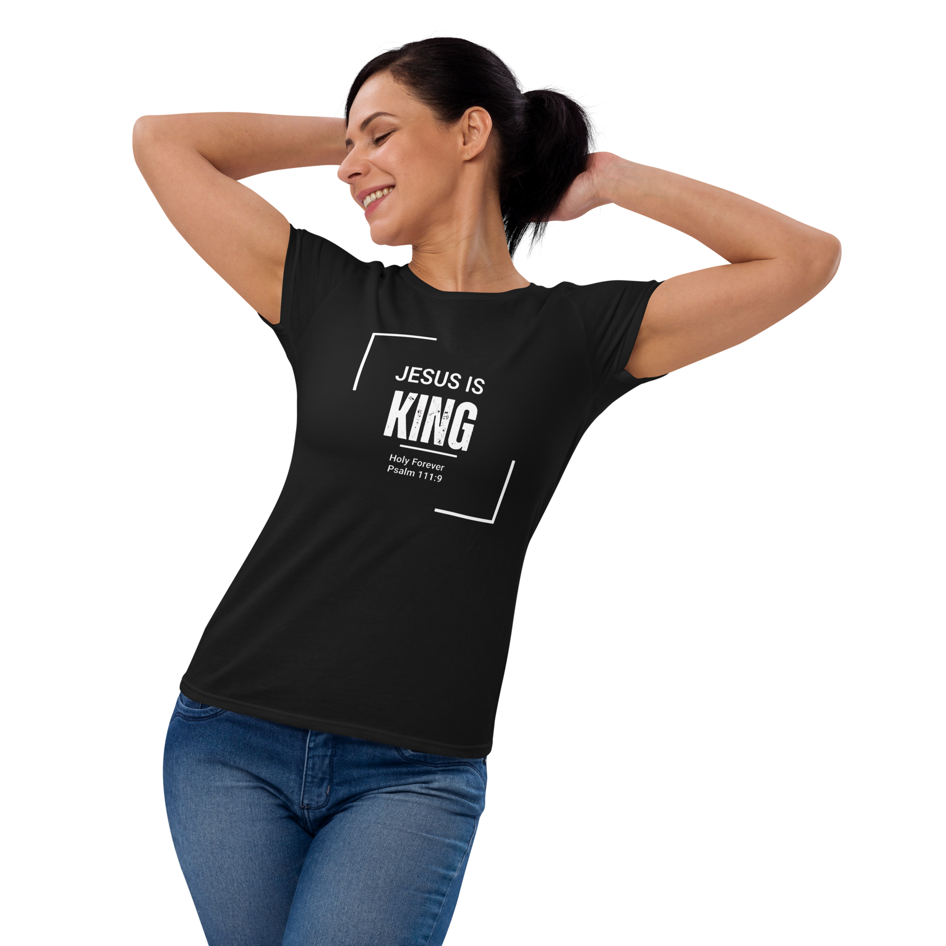 Jesus is King Women's short sleeve Christian T-Shirt
