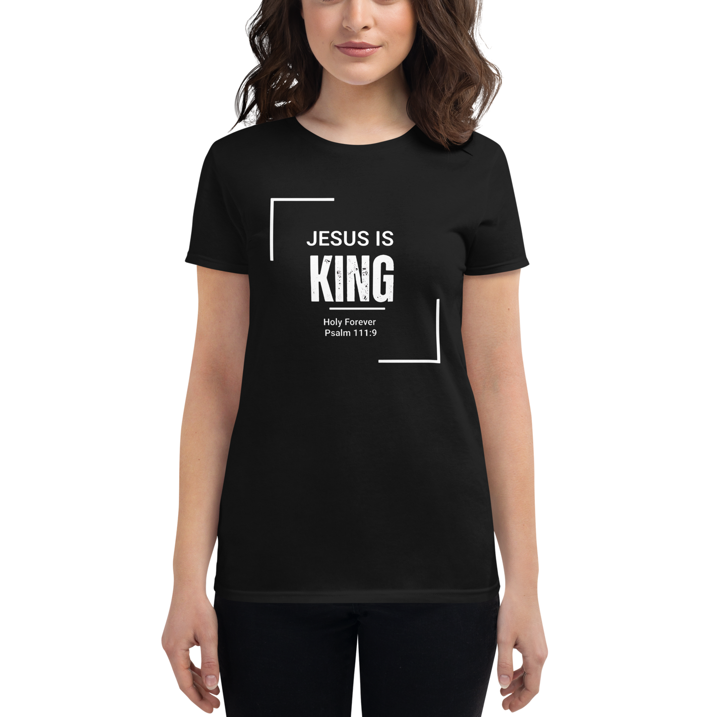 Jesus is King Women's short sleeve Christian T-Shirt
