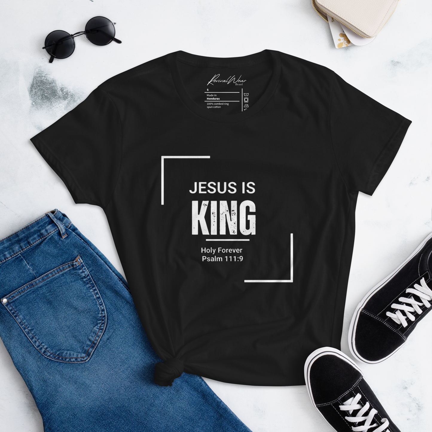 Jesus is King Women's short sleeve Christian T-Shirt
