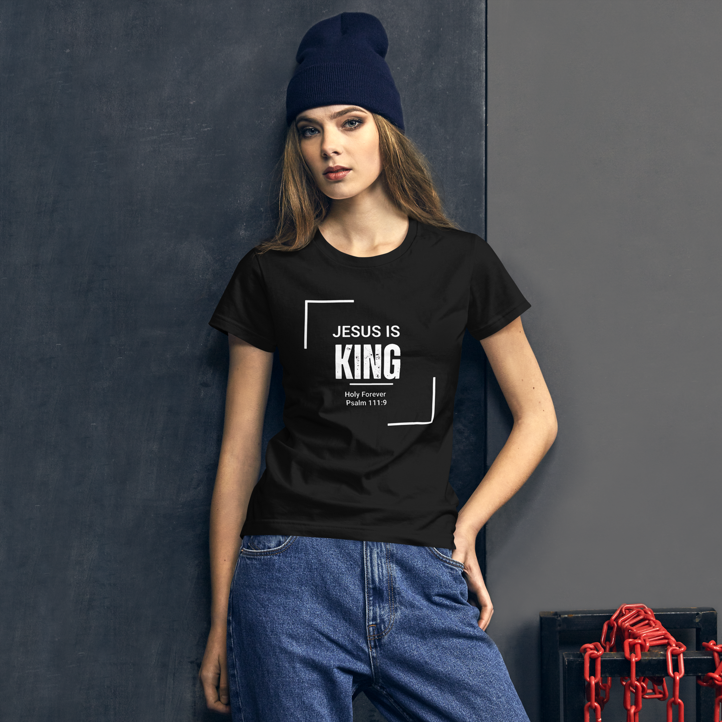 Jesus is King Women's short sleeve Christian T-Shirt
