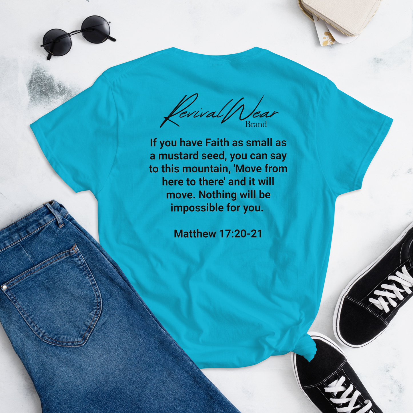 Faith Over Fear Women's Christian short sleeve t-shirt