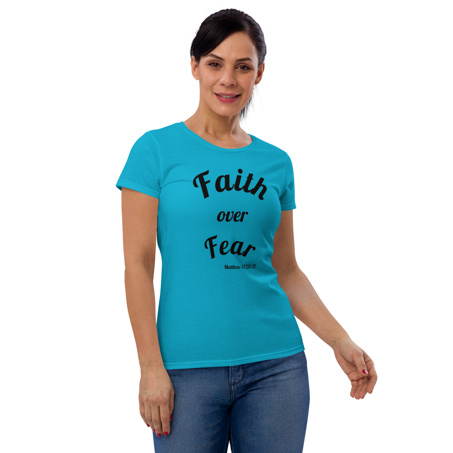 Faith Over Fear Women's Christian short sleeve t-shirt