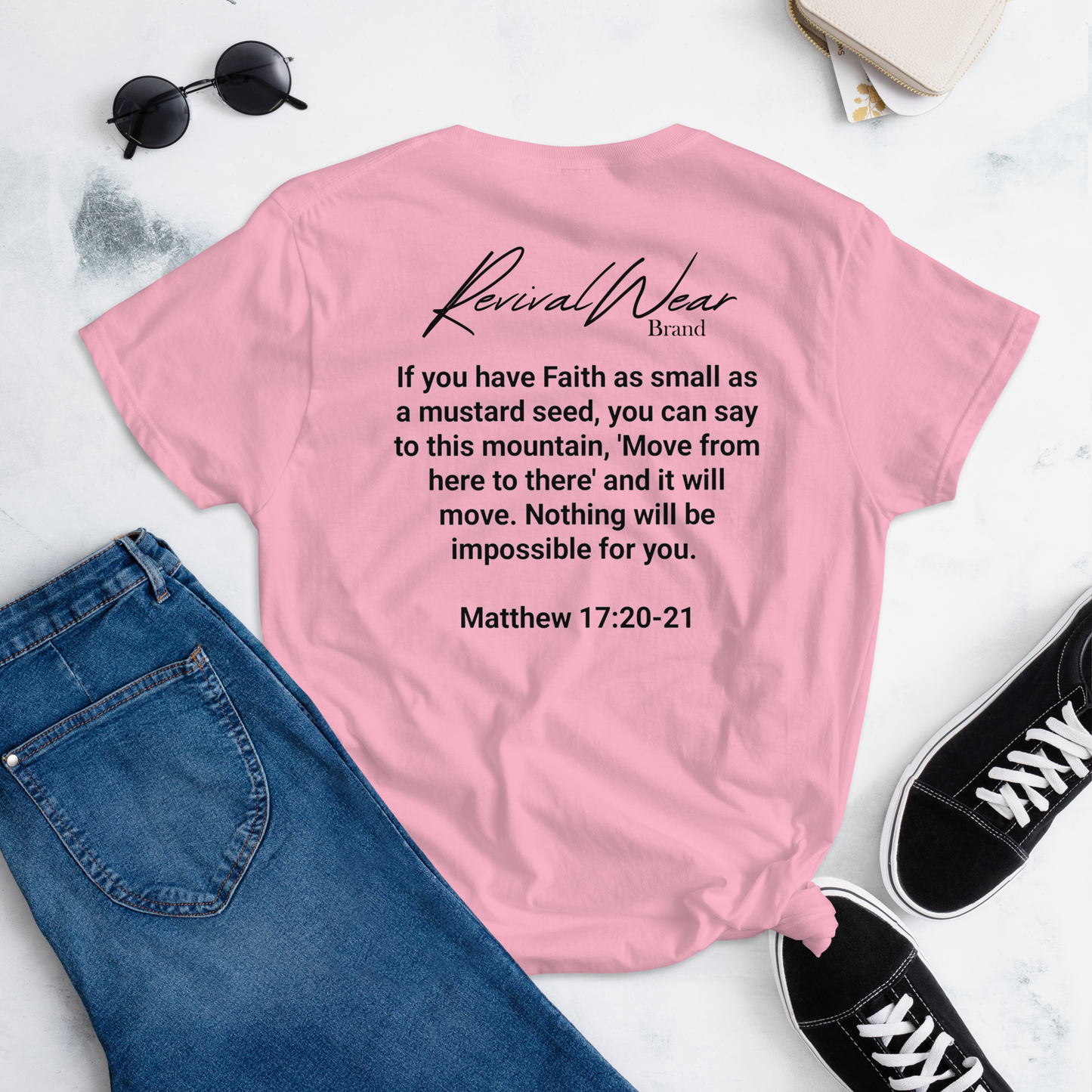 Faith Over Fear Women's Christian short sleeve t-shirt