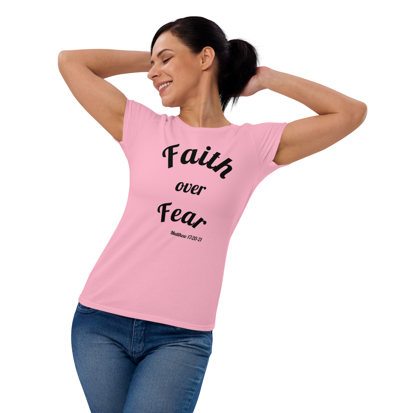 Faith Over Fear Women's Christian short sleeve t-shirt