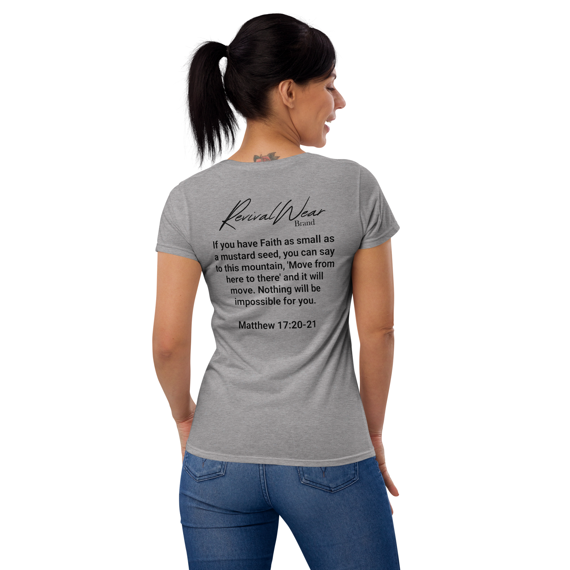 Faith Over Fear Women's Christian short sleeve t-shirt