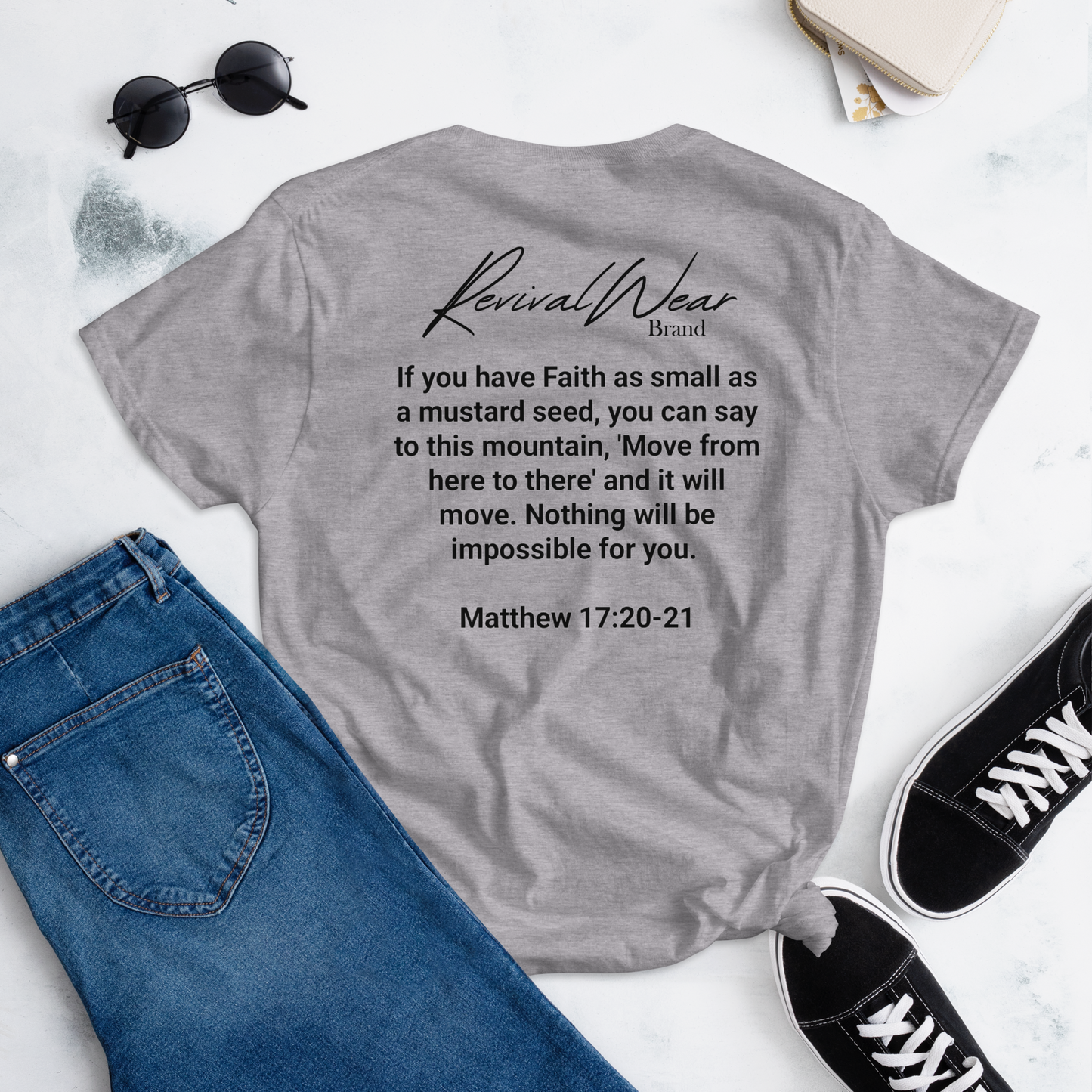 Faith Over Fear Women's Christian short sleeve t-shirt