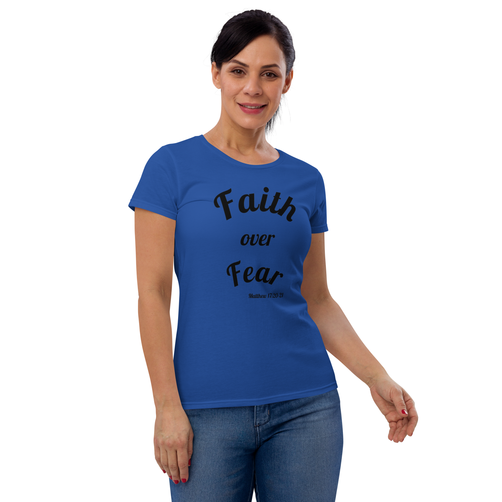 Faith Over Fear Women's Christian short sleeve t-shirt