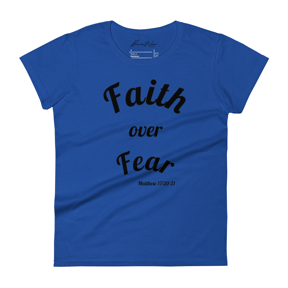 Faith Over Fear Women's Christian short sleeve t-shirt