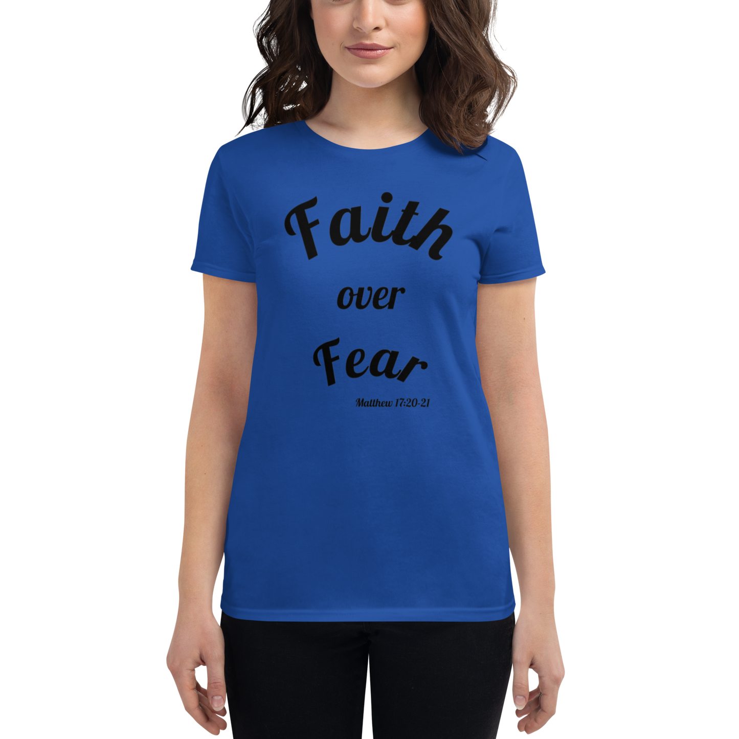 Faith Over Fear Women's Christian short sleeve t-shirt