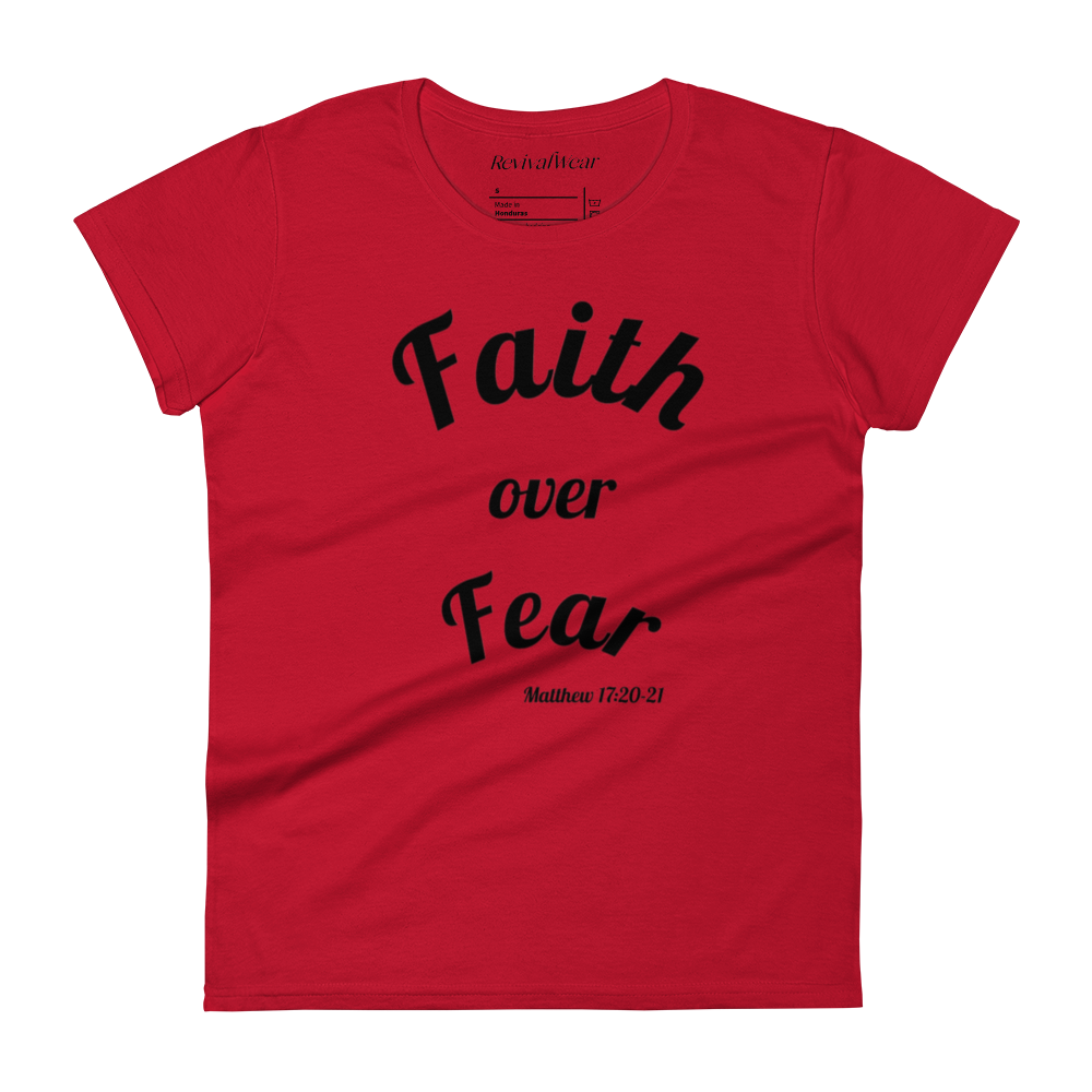 Faith Over Fear Women's Christian short sleeve t-shirt