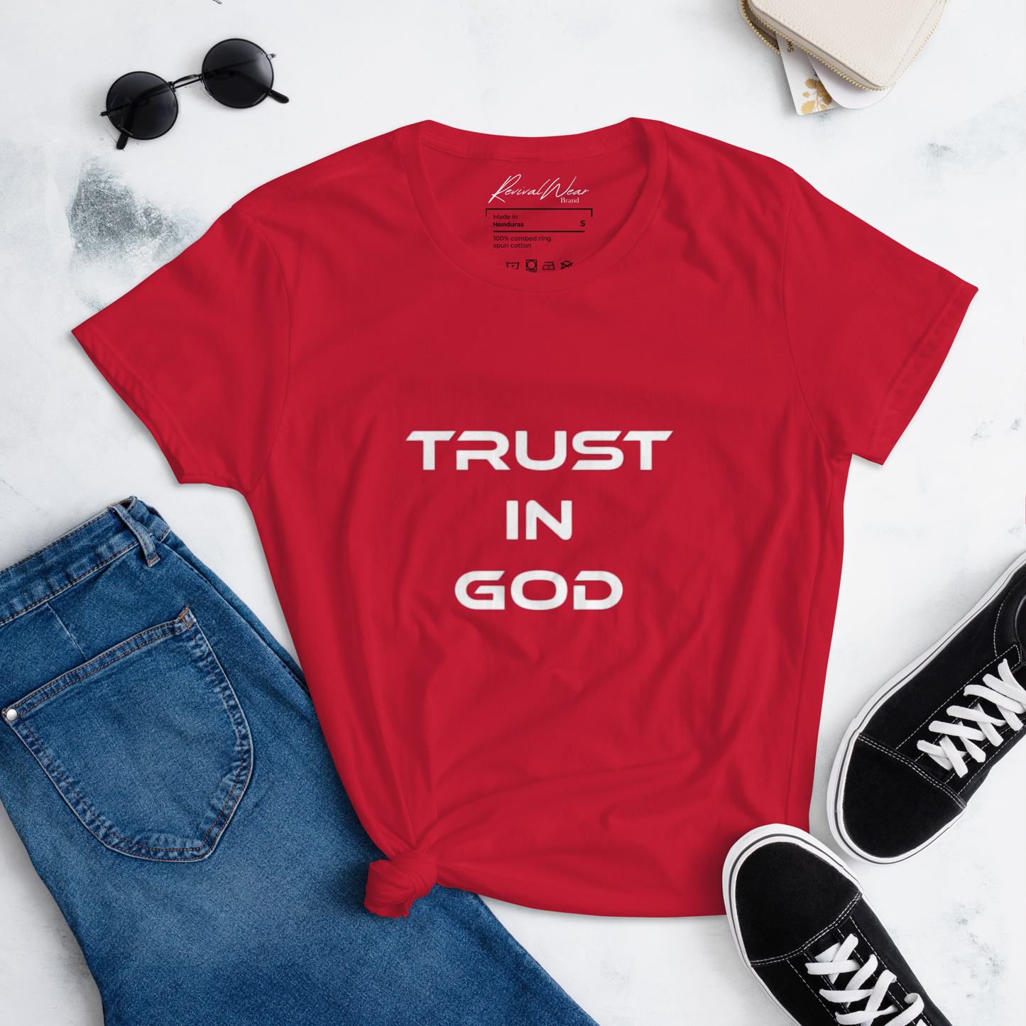 Trust in God Women's short sleeve Christian T-Shirt