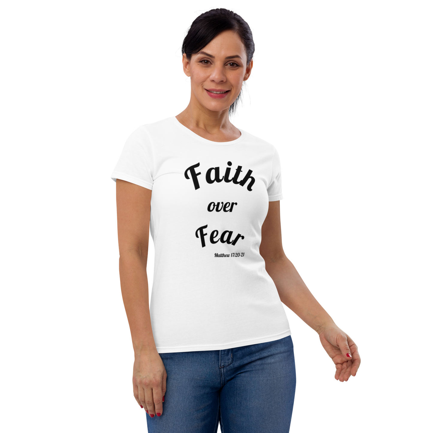 Faith Over Fear Women's Christian short sleeve t-shirt