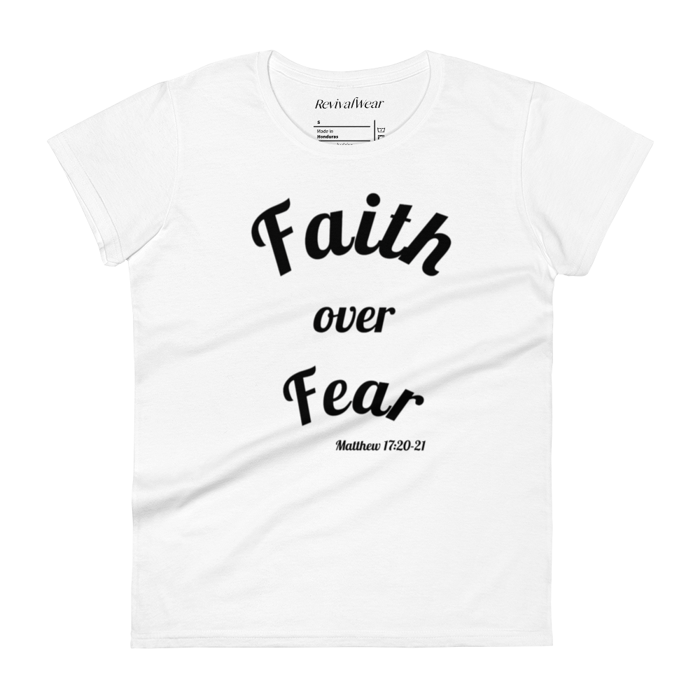 Faith Over Fear Women's Christian short sleeve t-shirt