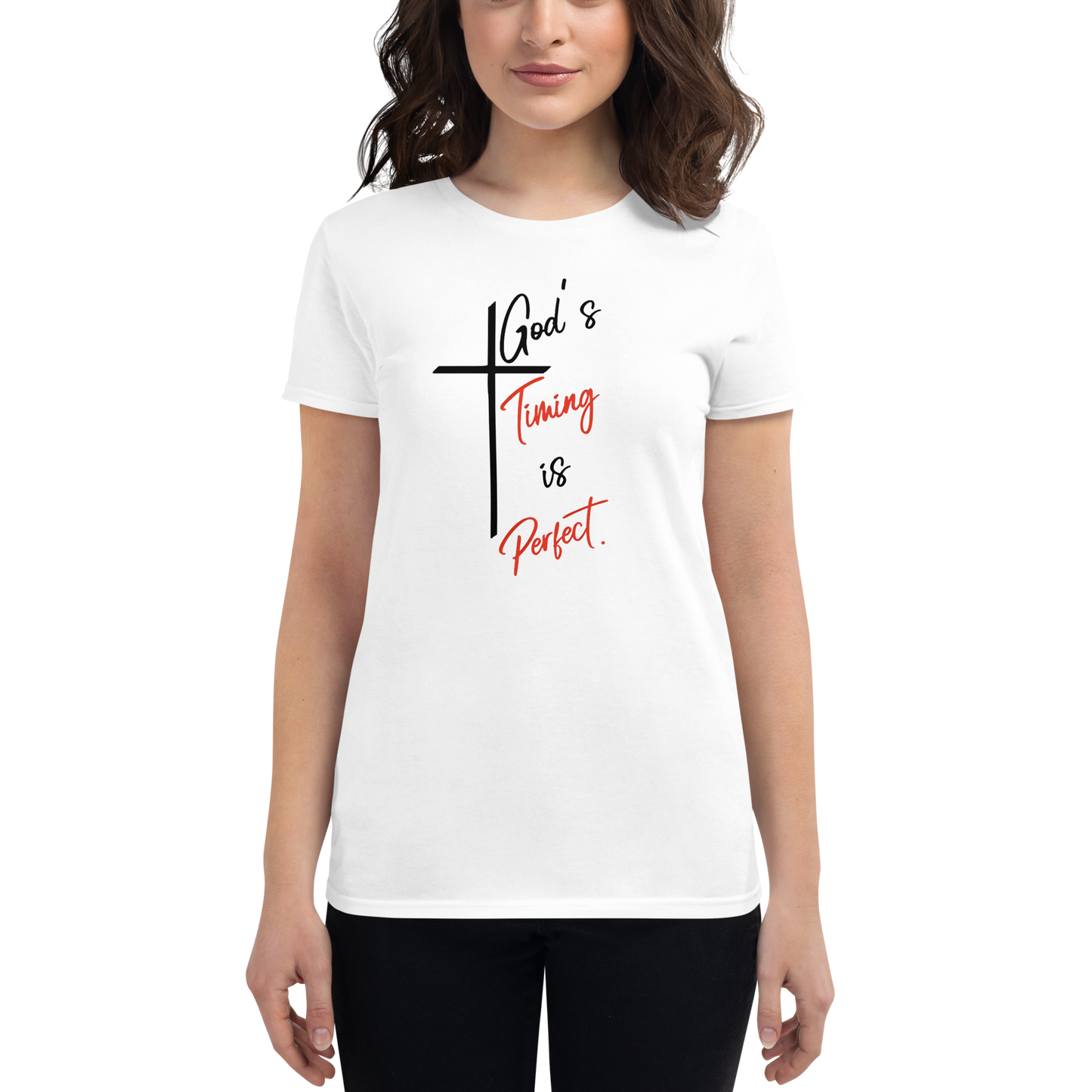 God's Timing is Perfect Women's short sleeve Christian T-Shirt