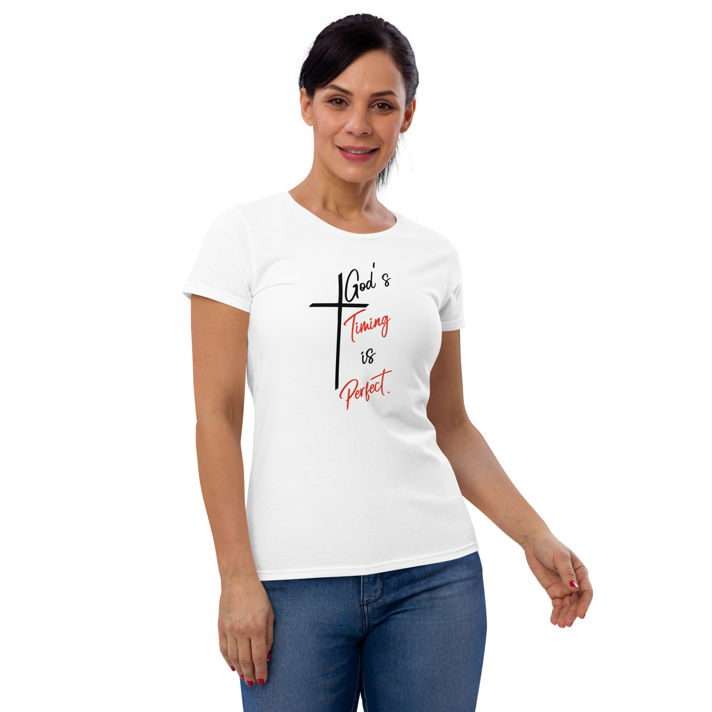 God's Timing is Perfect Women's short sleeve Christian T-Shirt