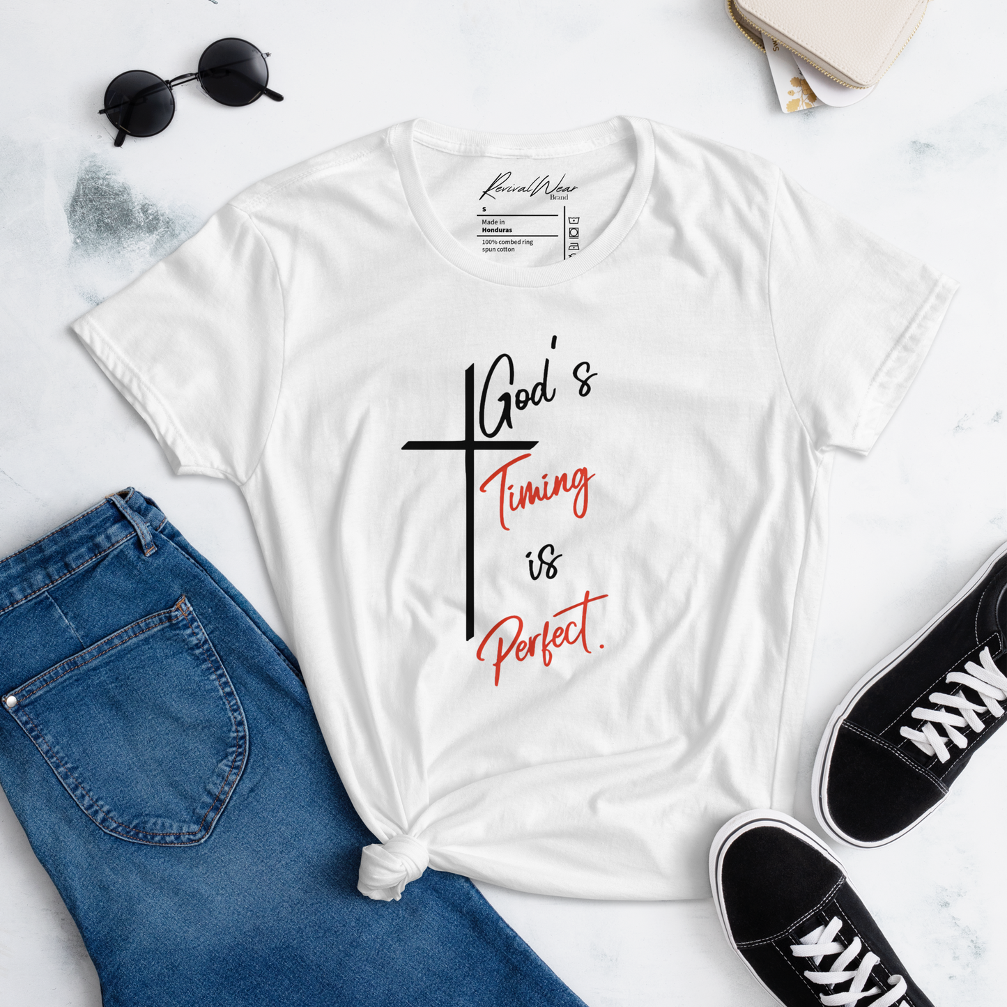 God's Timing is Perfect Women's short sleeve Christian T-Shirt