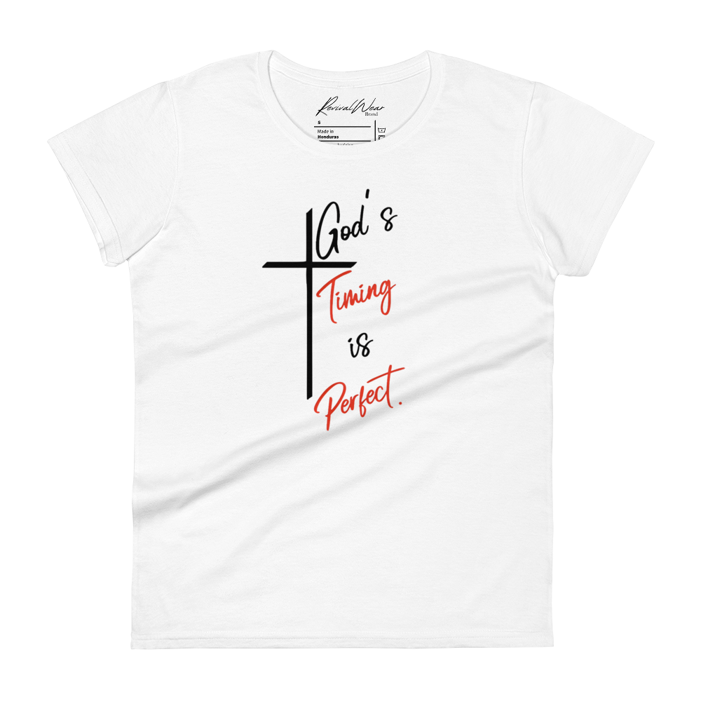 God's Timing is Perfect Women's short sleeve Christian T-Shirt