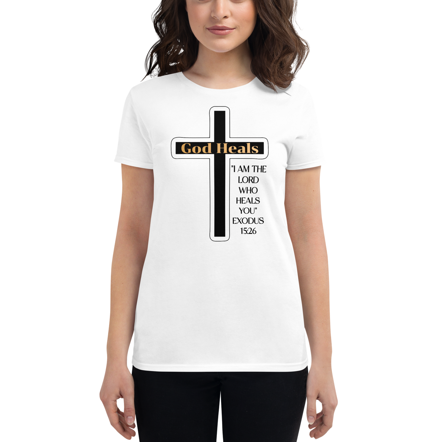 God Heals Women's short sleeve Christian T-Shirt | RevivalWear Brand